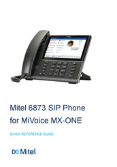 Mitel Deskphone 6873 Quick Reference Manual