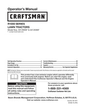 Craftsman R1000 Series Operator's Manual