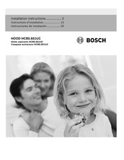 Bosch HCB56651UC Installation Instructions Manual