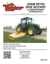 Tiger JD6M MY20 Mounting And Operating Instructions