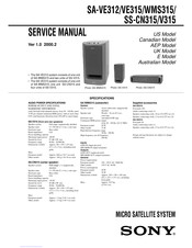 Sony SA-WMS315 Service Manual
