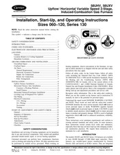 Carrier 58UXV Series Installation, Start-Up, And Operating Instructions Manual
