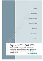 Siemens Aquaris 501 BTE User Manual