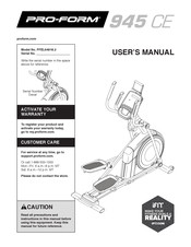 ProForm 945 CE User Manual