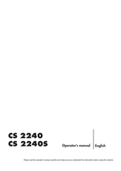 Jonsered CS 2240 CS Operator's Manual