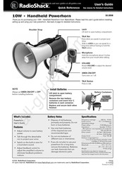 Radio Shack 32-2038 User Manual