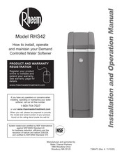 Rheem rH42 Installation And Operation Manual