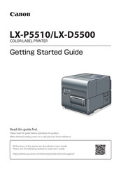 Canon LX-P5510 Getting Started Manual