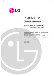 LG 50PX1DH Owner's Manual