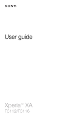 Sony Xperia XA F3116 User Manual