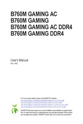 Gigabyte B760M GAMING AC DDR4 User Manual