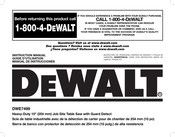 DeWalt DWE7499 Instruction Manual