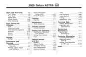 Saturn ASTRA 2009 Manual
