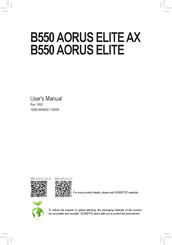 Gigabyte B550 AORUS ELITE AX User Manual