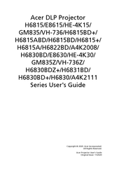 Acer H6815A Series User Manual