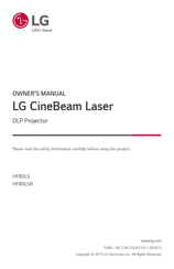 LG CineBeam Laser HF80LSR Owner's Manual