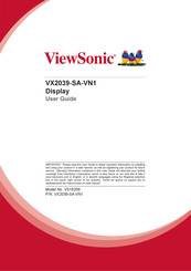 ViewSonic VX2039-SA-VN1 User Manual