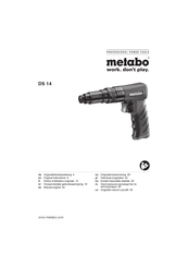 Metabo DS 14 Original Instructions Manual