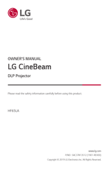 LG CineBeam HF65LA Owner's Manual