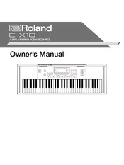 Roland E-X10 Owner's Manual