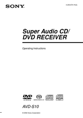 Sony AVD-S10 Operating Instructions Manual
