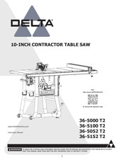 Delta 36-5152 T2 Instruction Manual