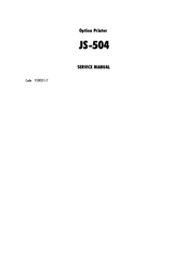 Olivetti JS-504 Service Manual