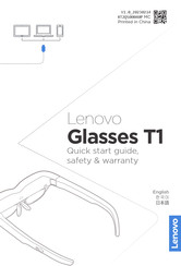 Lenovo T1 Quick Start Manual
