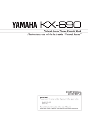 Yamaha KX-690 Owner's Manual