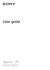 Sony D6603 User Manual