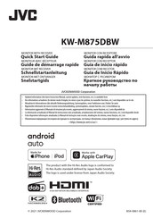 JVC KW-M875DBW Quick Start Manual