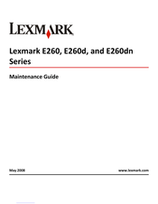 Lexmark E 260dt B/W Maintenance Manual