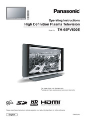 Panasonic TH-65PV500E Operating Instructions Manual