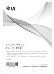 LG HOM-BOT CR5 65 Series Owner's Manual