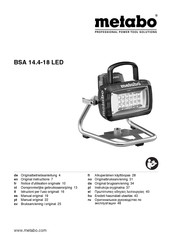 Metabo BSA 14.4-18 LED Original Instructions Manual