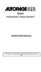 Autopage RF-305 User Manual