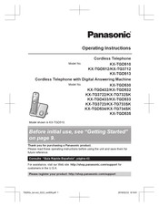 Panasonic KX-TG732SK Operating Instructions Manual