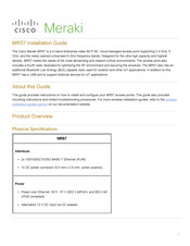 Cisco MERAKI MR57 Installation Manual
