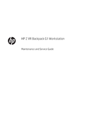 HP Z VR Backpack G1 Maintenance And Service Manual
