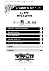 Tripp Lite BC Pro BCPRO600 Owner's Manual
