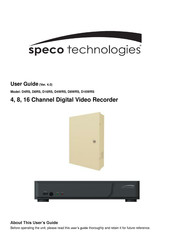 Speco D8WRSM3TB User Manual