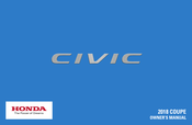 Honda Civic Coupe 2018 Owner's Manual