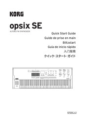 Korg opsix SE Quick Start Manual