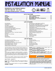 Johnson Controls TM8V MP Series Installation Manual