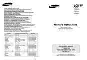Samsung LE32S7 Owner's Instructions Manual