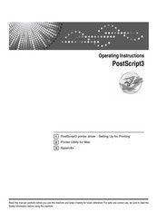 Ricoh PostScript3 Operating Instructions Manual