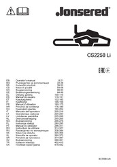 Jonsered CS2258 Li Operator's Manual