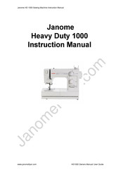 Janome HD 1000 Instruction Manual