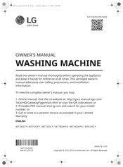 LG WT7005C Series Owner's Manual