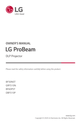 LG ProBeam BF60PST Owner's Manual